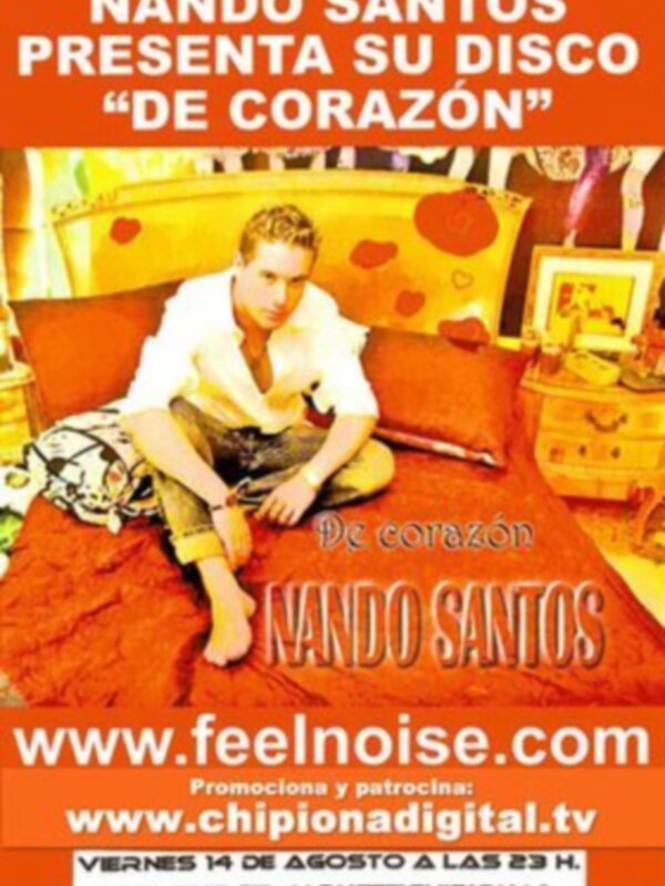 Nando Santos presenta su disco 'De Corazón' en el Pub El Monte (Chipiona). Viernes 14 de agosto a las 23:00 h.
