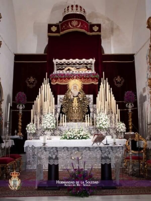  La Virgen de los Dolores en su Soledad Coronada y el Señor de la Misericordia, protagonistas de los cultos de septiembre en Alcalá del Río