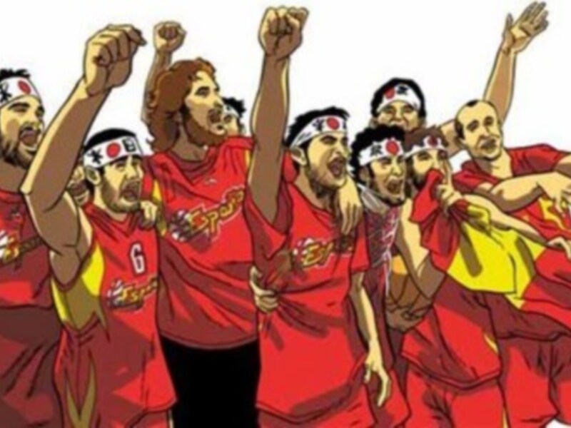 El mundial de baloncesto ganado por España en Japón se reproduce en un cómic