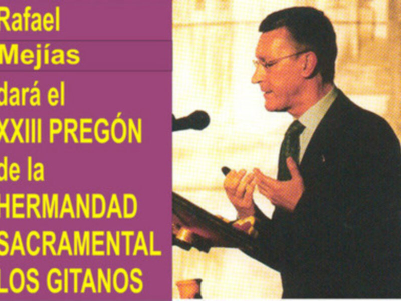 Este viernes XXIII PREGÓN EN LA HDAD. SACRAMENTAL LOS GITANOS