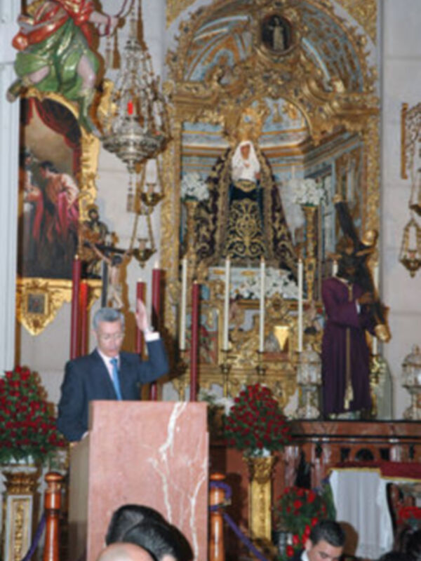 Rafael Mejías Esteban pronunció un magnifico pregón de fe el que, hace el XXIII de la Hermandad Sacramental de los Gitanos