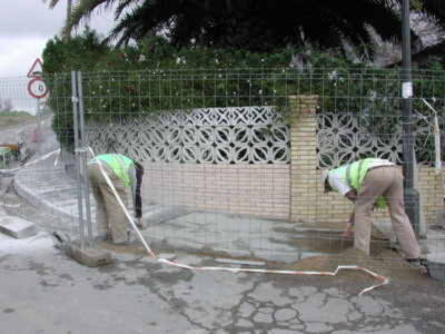 Gines: obras de mejora en la zona de Jardín Triana