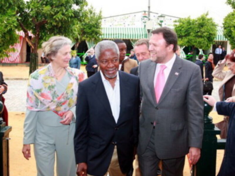 Kofi Annan, exsecretario de las Naciones Unidas en la feria
