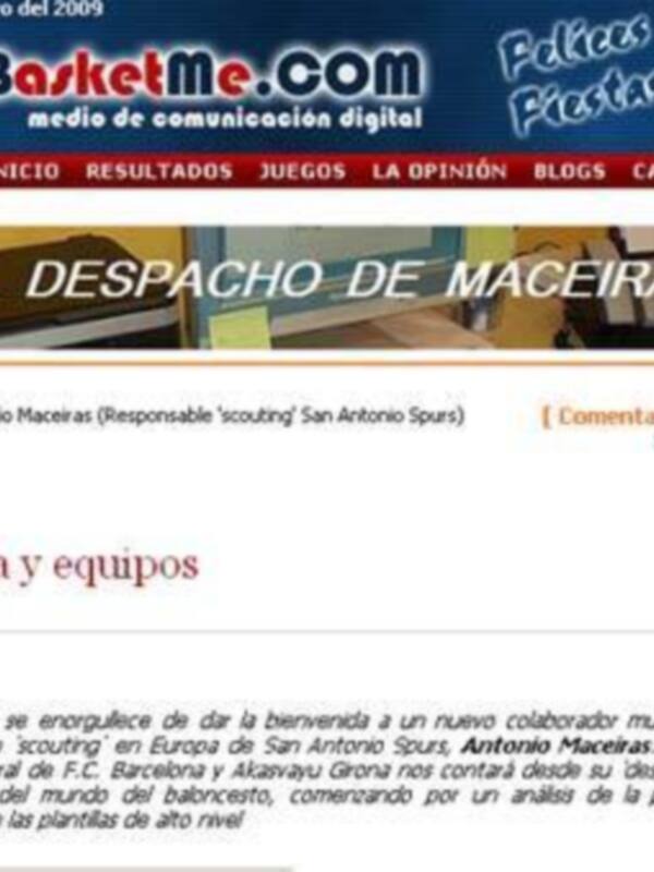 Blog de Antonio Maceiras en BasketMe.com