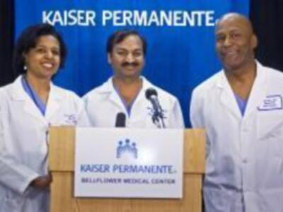 Kaiser Permanente Bellflower Medical Center. Trabajadores médicos en un evento de la organización.