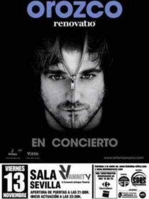 Orozco inicia en Sevilla el 13 de noviembre su Renovatio Tour