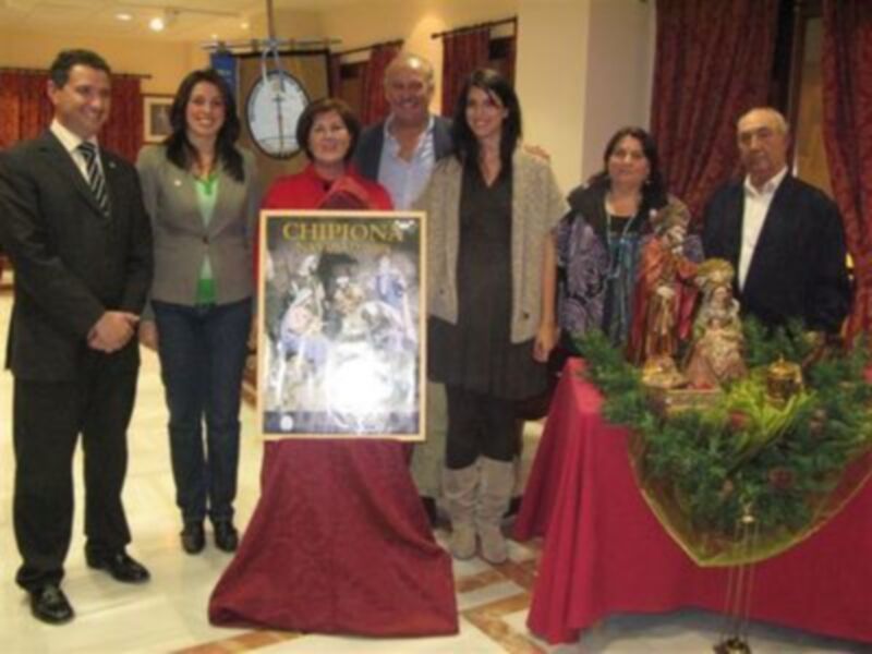 Isabel Fayos, Mario Reyes y Reyes Gallardo ,Reyes Mago de la Cabalgata de Chipiona