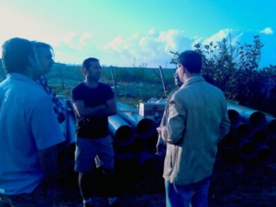 Agricultura acomete en obras de mejora de evacuación de pluviales en el camino del olivar (Chipiona)