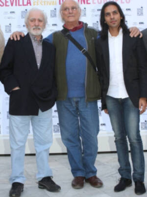 Farruquito acompaña a Carlos Saura a la presentación de la película Flamenco, Flamenco 