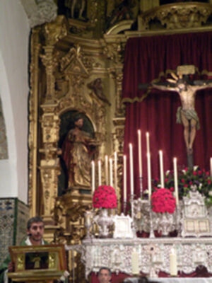 Galería del altar de Quinario en honor del Stmo Cristo de la Vera+cruz de la Algaba