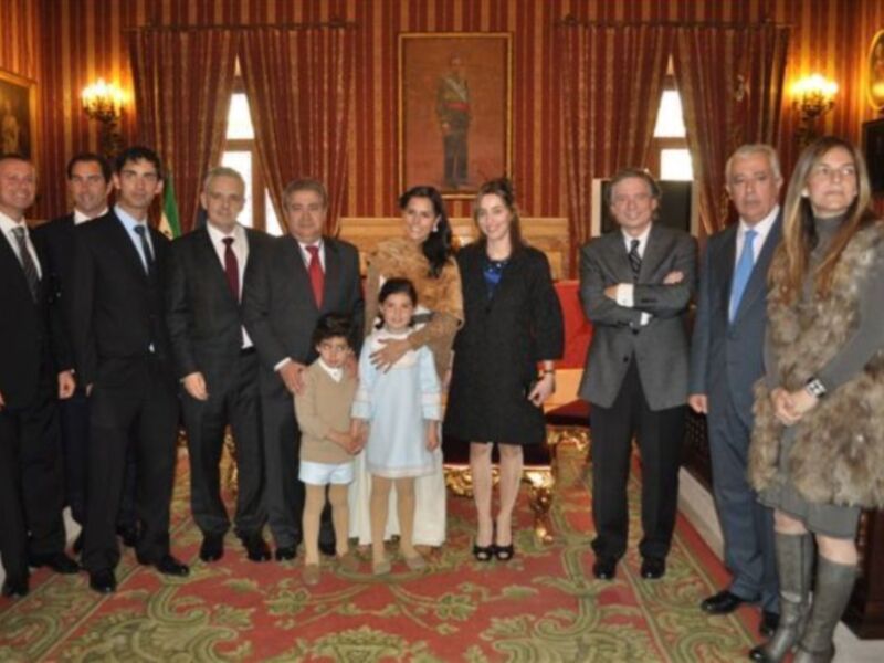 Arancha Sánchez Vicario, testigo de la boda en Sevilla del presidente de la federación española de tenis