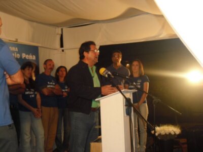 Antonio Peña cumple su compromiso y celebra un mitin en Pozo Romero(Chipiona)