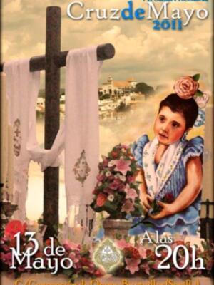 Procesión de la Cruz de Mayo del Grupo Joven de la Hdad. de Ntra. Sra. del Rosario Coronada, de Burguillos