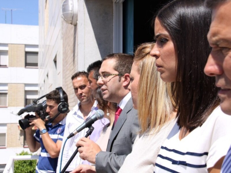 El candidato de IP-IU, juan manuel valle, nuevo alcalde de los Palacios y Villafranca