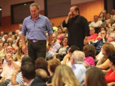Alejandra Osborne y su marido en el cuarto mes de embarazo