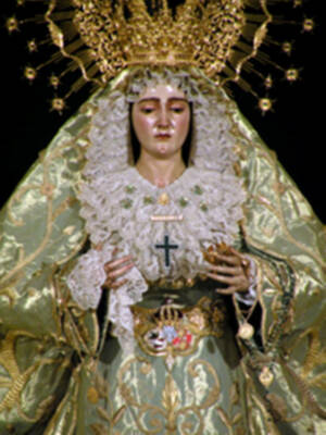 Espectacular altar de cultos de Triduo en honor a María Stma. de las Angustias Coronada de Alcalá del Río‏