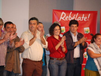 El coordinador general apoyó las listas de IU en Cádiz convencido de que el discurso rebelde de IU ha empezado a despertarse entre la ciudadanía