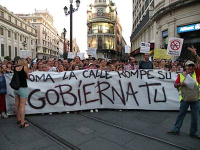 Sevilla se suma a la manifestación global de los indignados