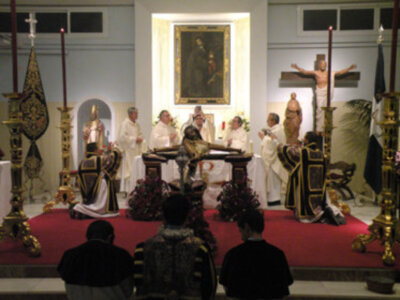 Solemne Función Eucarística con el Cristo de San Agustín en Santa Clara.