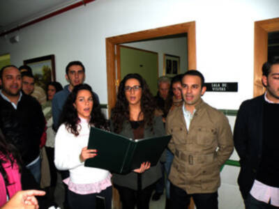 Santa Misa de Navidad, en la Residencia de Mayores, asistida, Virgen de las Angustias de Alcalá del Río.