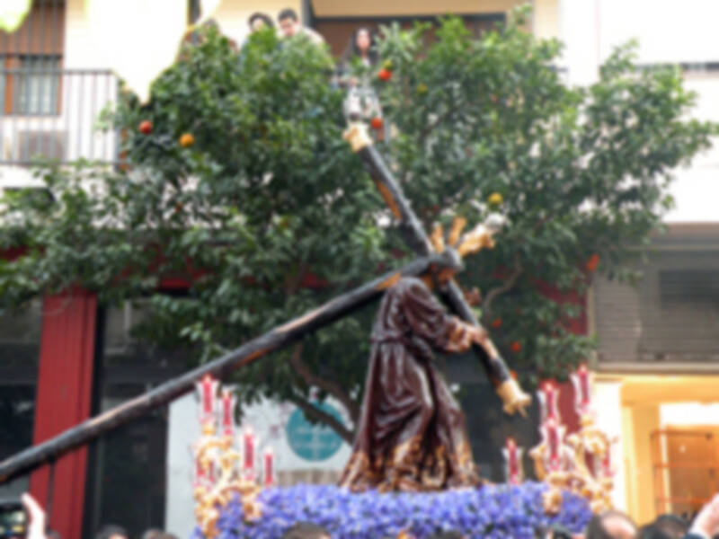 El Cristo de la Salud de la Hermandad de la Candelaria, presidio el Vía crucis, del consejo, de Hermandades y Cofradías de Sevilla 2012.