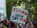Estudio luego soy rico, protesta contra la educación pública.