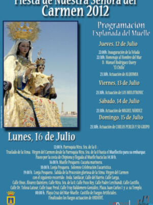Fiestas presenta un cartel de la Virgen del Carmen que incluye importantes novedades(Chipiona)