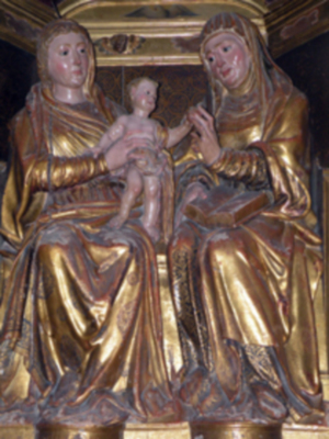 Retablo de Santa Ana del Siglo XVI en la parroquia de Alcalá del Río.