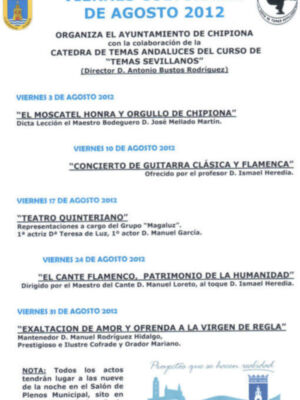 Mellado Martín abrirá el ciclo de conferencias Viernes Culturales(Chipiona)