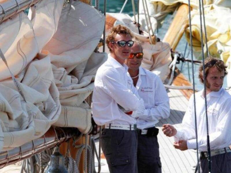 Piere Casiragui, tercer hijo de la Princesa Carolina de Mónaco y miembro de la Tripulación del Tuiga, en "la Semana Clásica de Puerto Sherry"