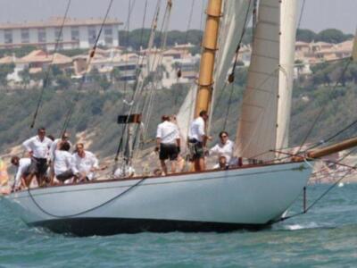 Piere Casiragui, tercer hijo de la Princesa Carolina de Mónaco y miembro de la Tripulación del Tuiga, en "la Semana Clásica de Puerto Sherry"