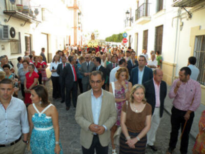 Procesión mañanera del Santo Patron San Gregorio de Osset de la localidad de Alcalá del Río