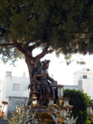 Procesión mañanera del Santo Patron San Gregorio de Osset de la localidad de Alcalá del Río