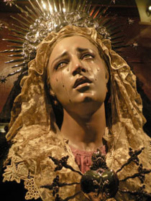 Sevilla. La Virgen de los Dolores del Convento del Santo Ángel de Sevilla.