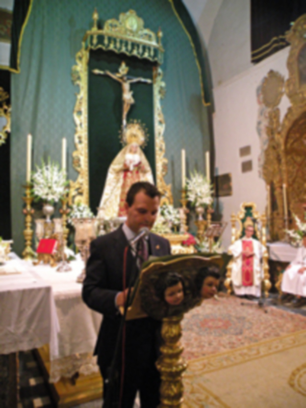 Provincia. Antonio Rendón.Solemne Función conmemorativa del XLI Aniversario de la Coronación Canoníca de la Virgen de las Angustias de Alcalá del Río.