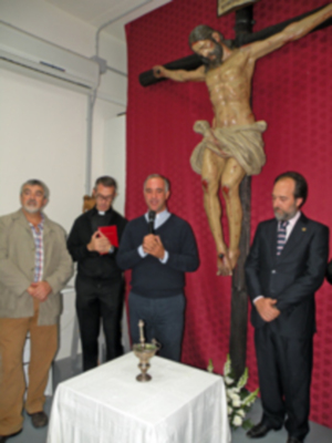 Sevilla. Bendición e inauguración del estudio de escultura de Manuel  Mazueco García.
