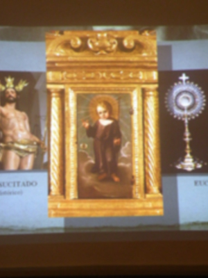 Provincia. Benjamín Domínguez, diserto una ponencia sobre el arte de la imaginería del Dulce nombres de Jesús, en la corporación del Nazareno de Alcalá del Río.