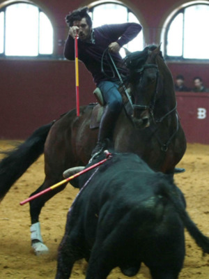 Ventura padre e hijo entrenan juntos en la finca de Bohórquez