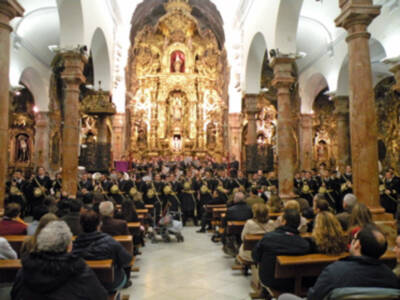 Concierto en la Hermandad de la Candelaria en sus cede de la Parroquia de San Nicolás de Bari, por la Banda de las tres Caídas