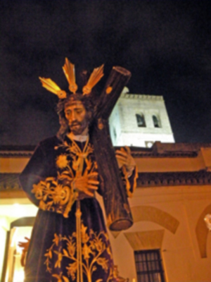 La Hermandad del Nazareno de Alcalá del río sin completar su estación.