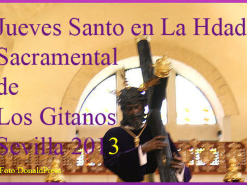 Jueves Santo  en la Hdad. Sacramental Los Gitanos, la Excma. Sra. Duquesa de Alba, acudió un año más a visitar los pasos en su Santuario.