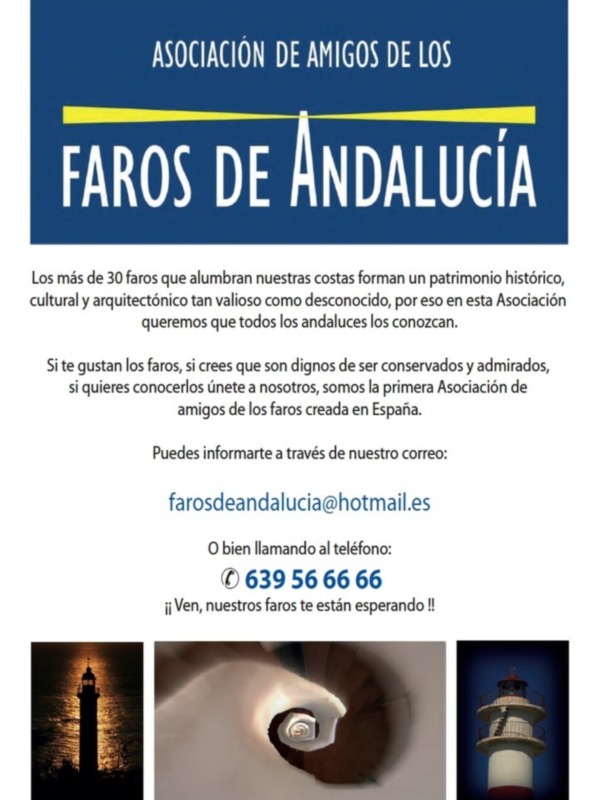 La Asociación de Amigos de Faros de Andalucía edita un folleto informativo