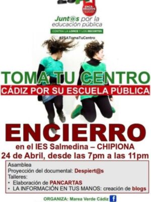 Convocan encierro contra la precariedad en el IES Salmedina de Chipiona