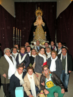 Cádiz.Procesión vespertina de la Stma. Virgen de la salud y Esperanza de la Hermandad de la Clemencia de Jerez de la frontera (Cádiz)