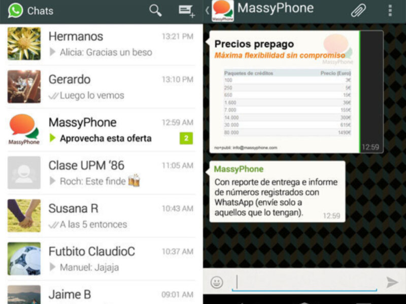 MassyPhone incorpora nuevos servicios de comunicación para empresas a través de WhatsApp