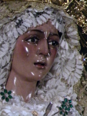 Sevilla.Cultos extraordinario para la Macarena en el altar del Jubileo catedralicio. 