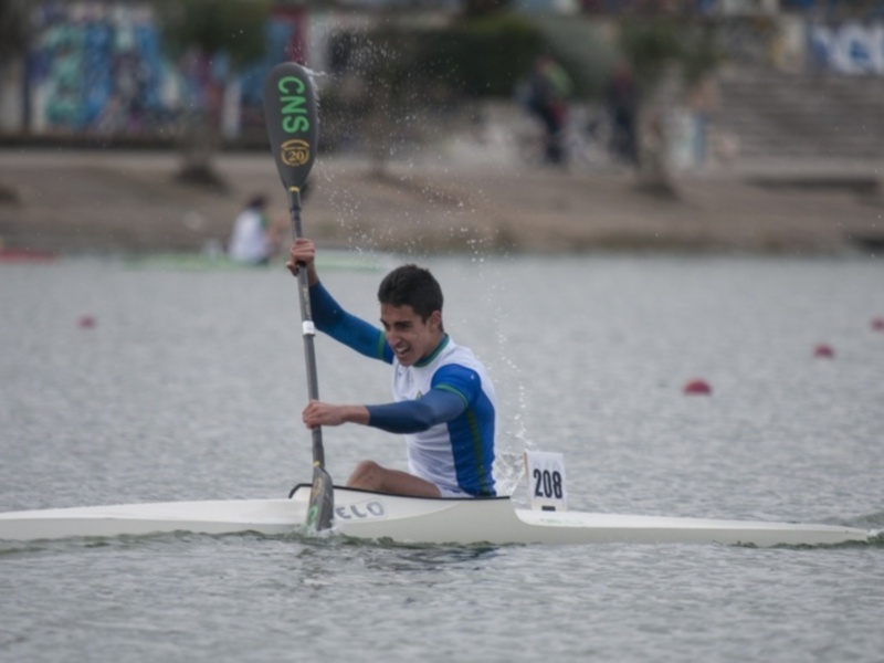 Ramón Lecumberri, en el Campeonato del Mundo júnior de piragüismo