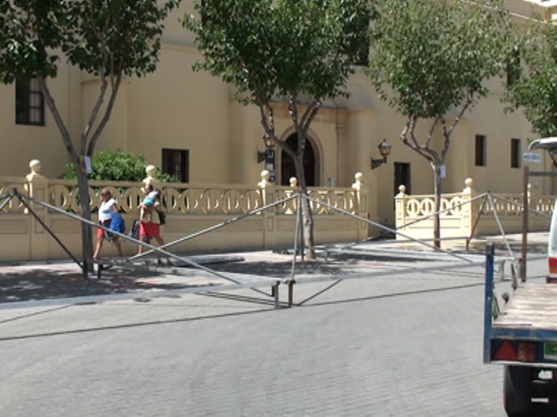 Fiestas suprime la caseta más próxima a la escalinata del Santuario(Chipiona) 