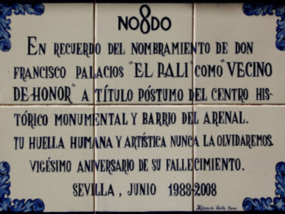Sevilla. ACTO DEDICADO A PACO PALACIOS "EL PALI", EN "TEMAS SEVLLANOS"