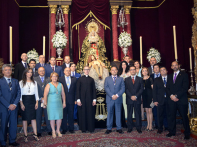 Provincia de Sevilla.Toma de posesión de nuevos cargos en la Hermandad de la Soledad de Alcalá del Río y Solemne Función religiosa.